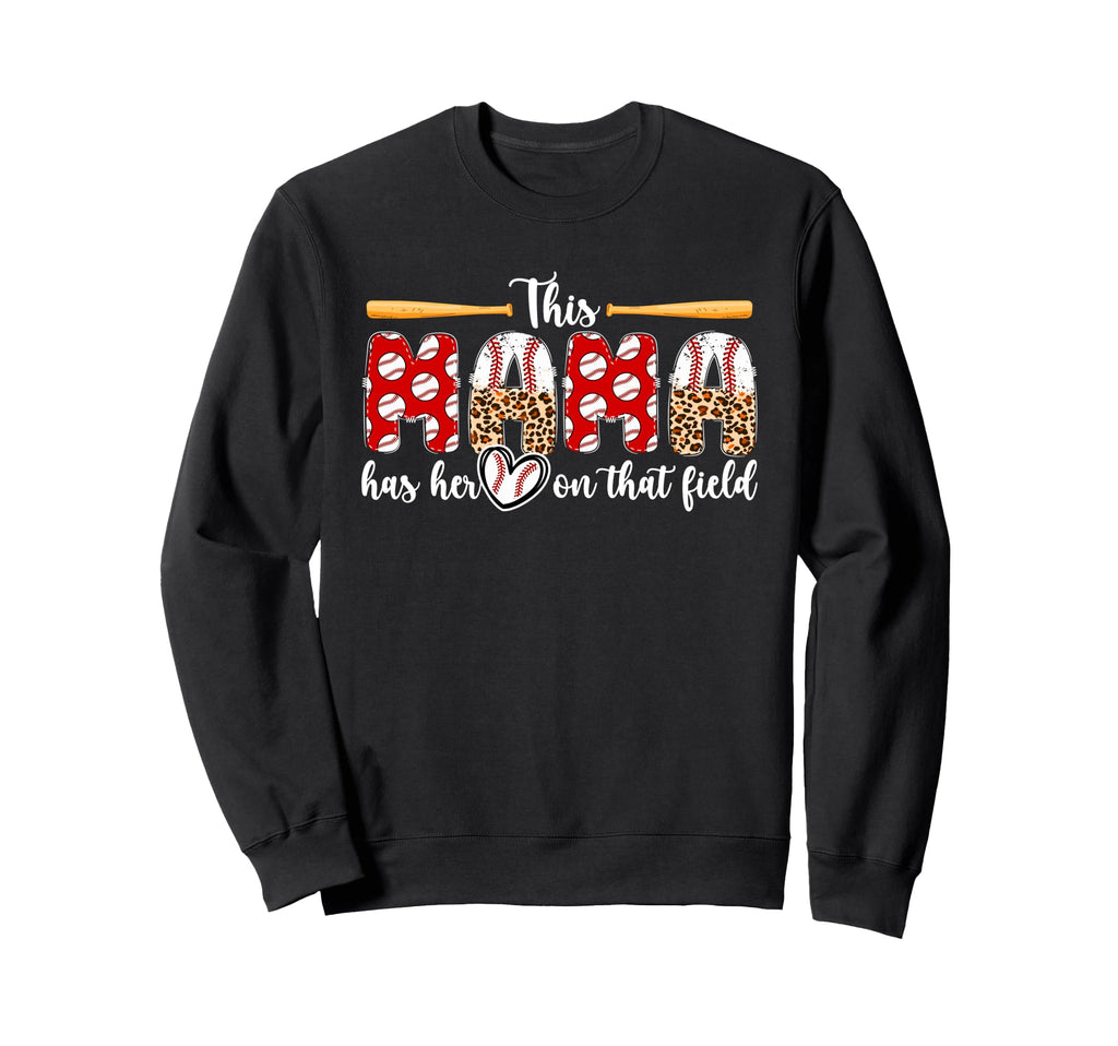 Proud Baseball Mama Baseball Mom Sweatshirt - Fun Novelty Design Men Women - T-Shirt, Sweatshirt, Hoodie