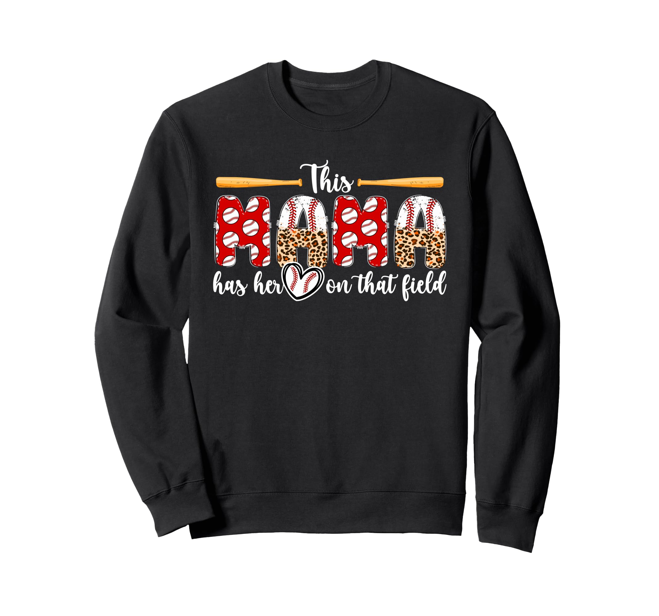 Proud Baseball Mama Baseball Mom Sweatshirt - Fun Novelty Design Men Women - T-Shirt, Sweatshirt, Hoodie