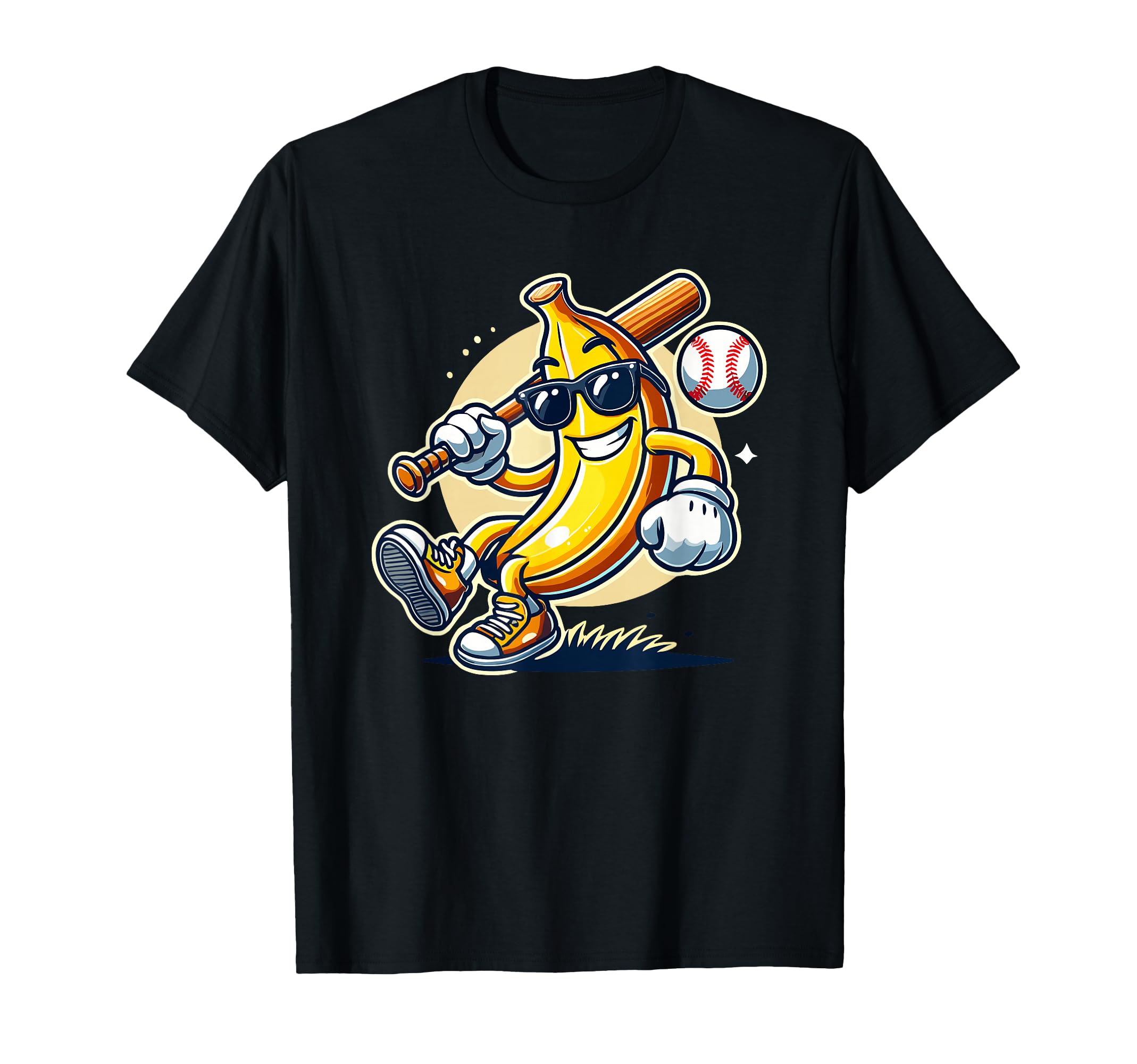 Banana Playing Baseball Fruit Lover T-Shirt - Novelty Apparel Unisex - T-Shirt, Sweatshirt, Hoodie