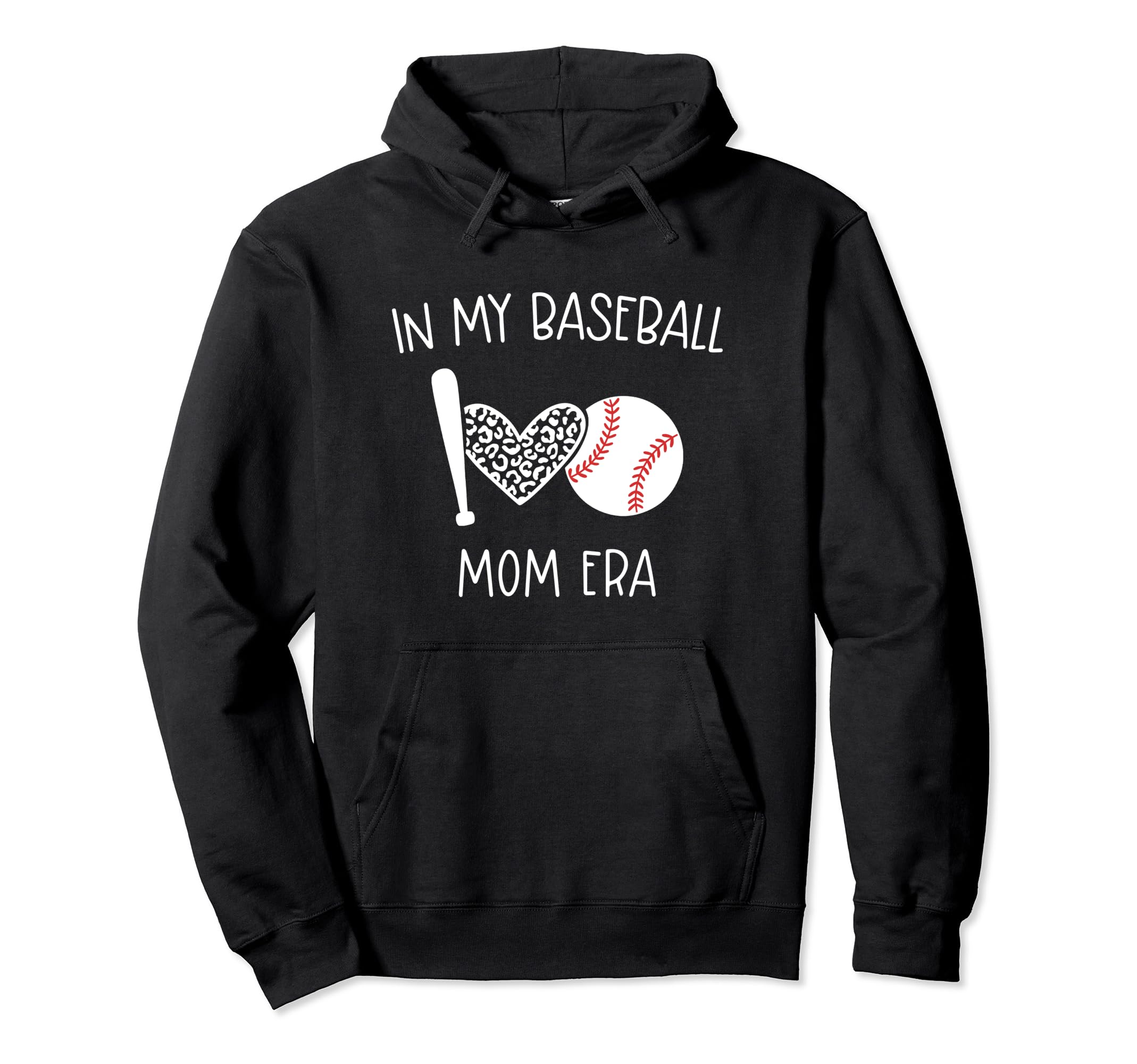 My Baseball Mom Era Game Day Baseball Hoodie - Graphic Print for Adults - T-Shirt, Sweatshirt, Hoodie