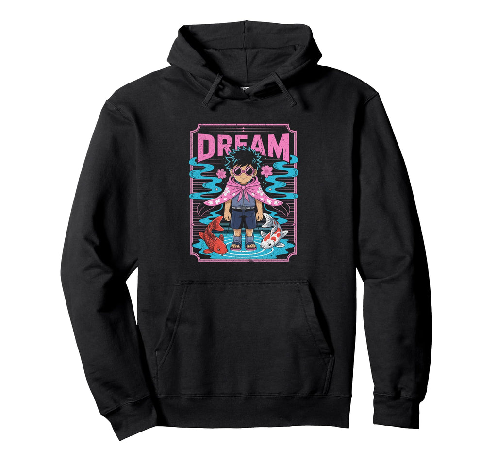 Dreamy Anime Koi Fish And Vaporwave Hoodie - Streetwear Style for Adults - T-Shirt, Sweatshirt, Hoodie