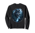 Wolf Moon Howling Grunge Y2K 90S Sweatshirt - Trendy Graphic Men Women - T-Shirt, Sweatshirt, Hoodie