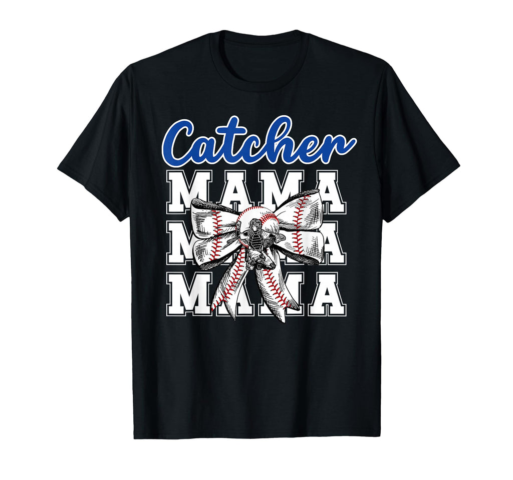 Baseball Catcher Mama Coquette Baseball T-Shirt - Graphic Print Unisex - T-Shirt, Sweatshirt, Hoodie