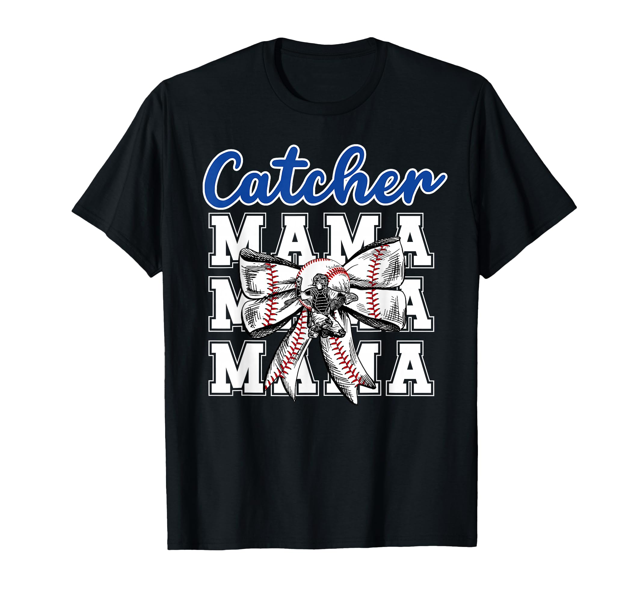 Baseball Catcher Mama Coquette Baseball T-Shirt - Graphic Print Unisex - T-Shirt, Sweatshirt, Hoodie