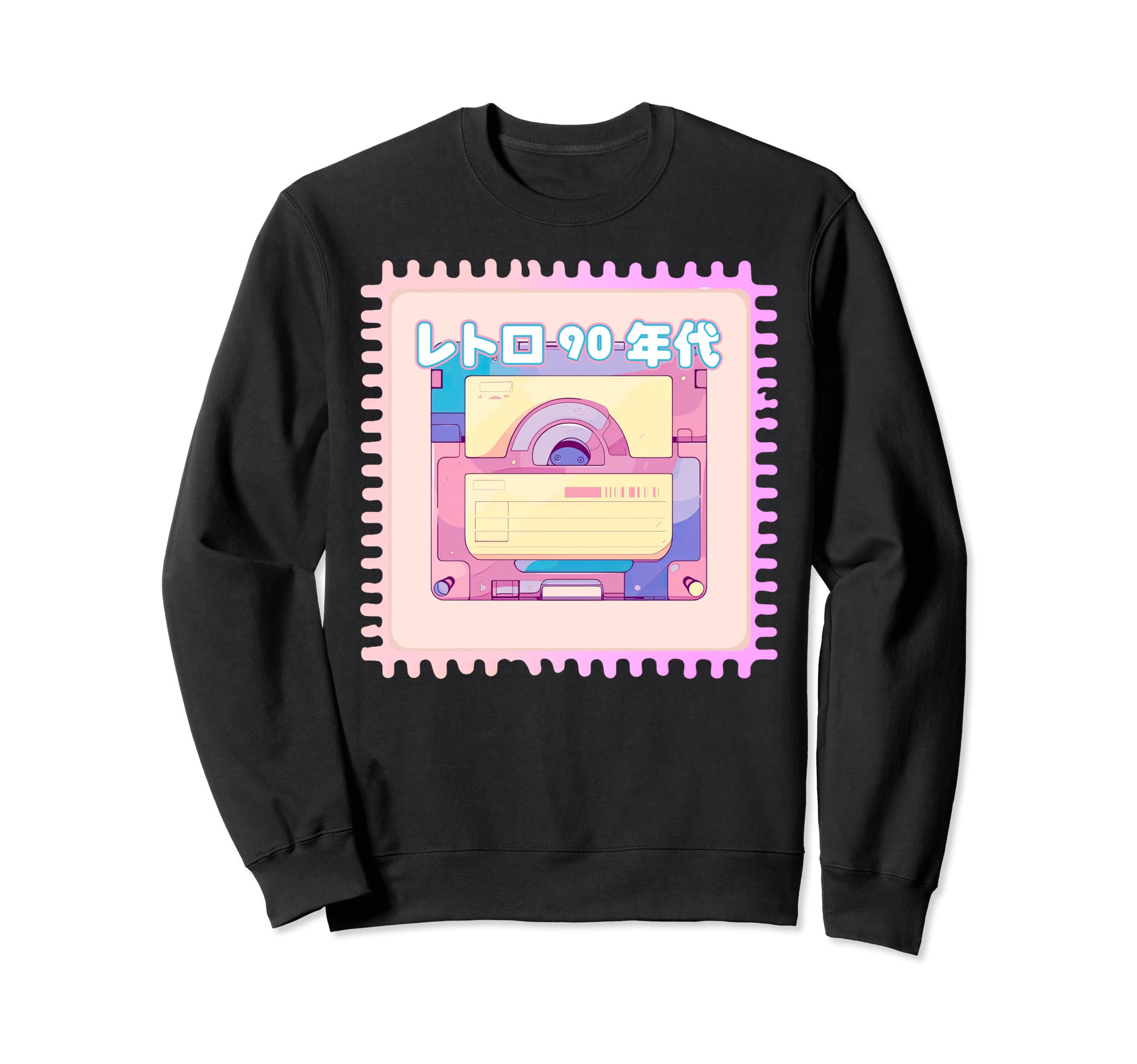 Pastel Floppy Disk Postage Stamp Sweatshirt - Fun Novelty Design Unisex - T-Shirt, Sweatshirt, Hoodie