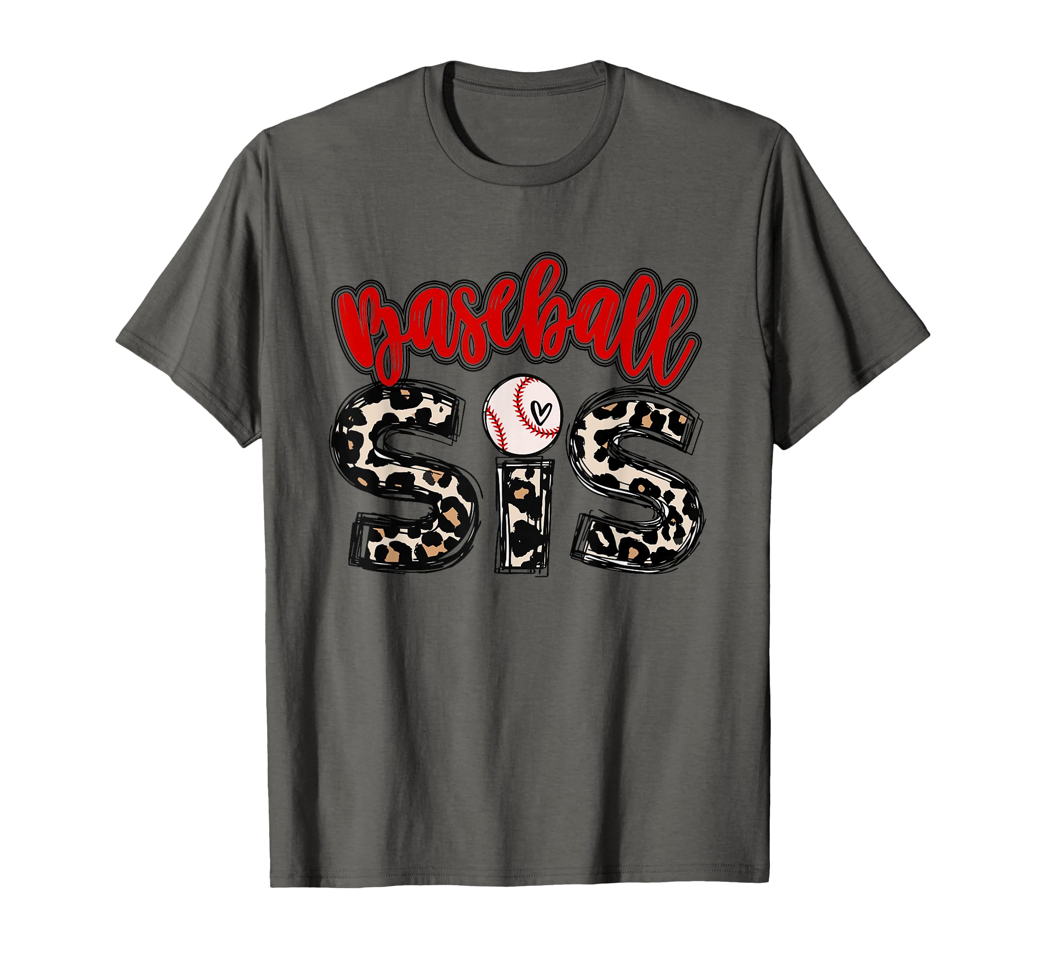 Bleached Baseball Sister Leopard T-Shirt - Casual Everyday Wear Men Women - T-Shirt, Sweatshirt, Hoodie