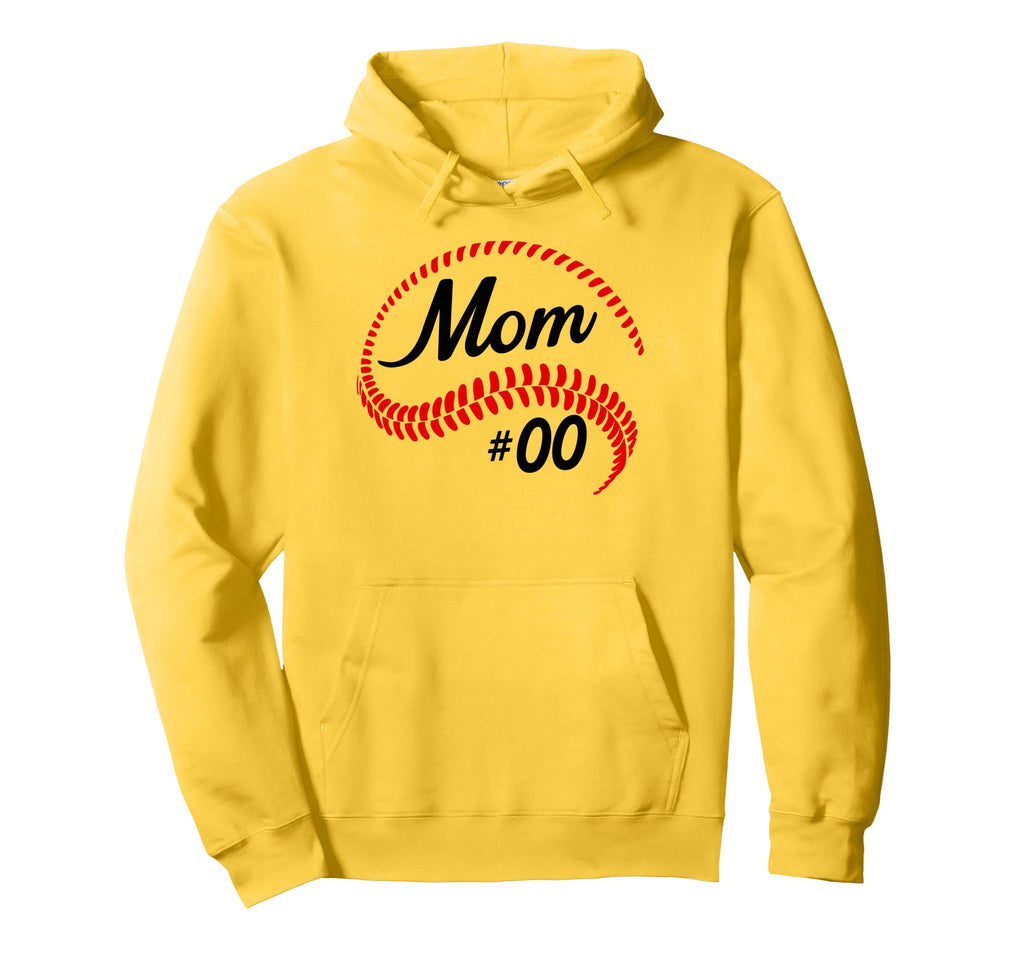 Baseball Softball Number Baseball Mom Hoodie - Minimalist Print Unisex - T-Shirt, Sweatshirt, Hoodie