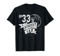 Biggest Fan Baseball Player Number 33 Dad T-Shirt - Trendy Graphic Unisex - T-Shirt, Sweatshirt, Hoodie
