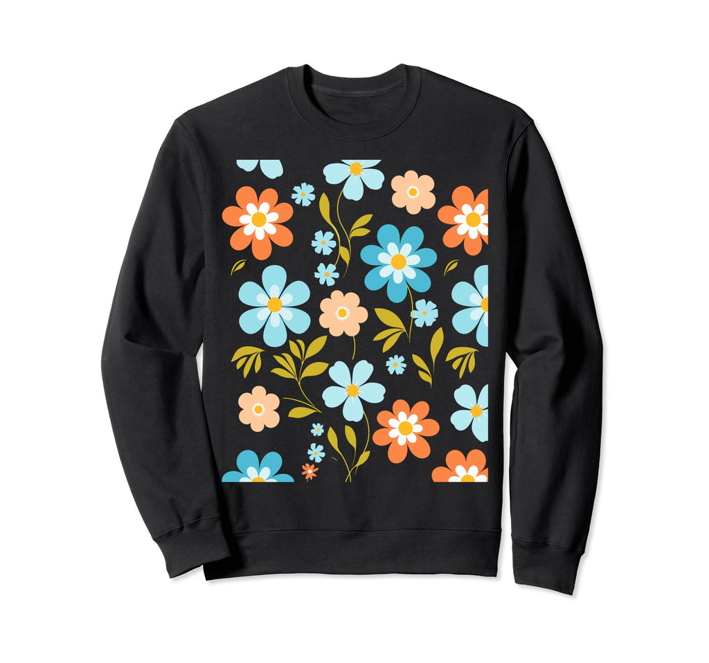 Boho Shabby Chic Floral Wildflower Sweatshirt - Minimalist Print Unisex - T-Shirt, Sweatshirt, Hoodie