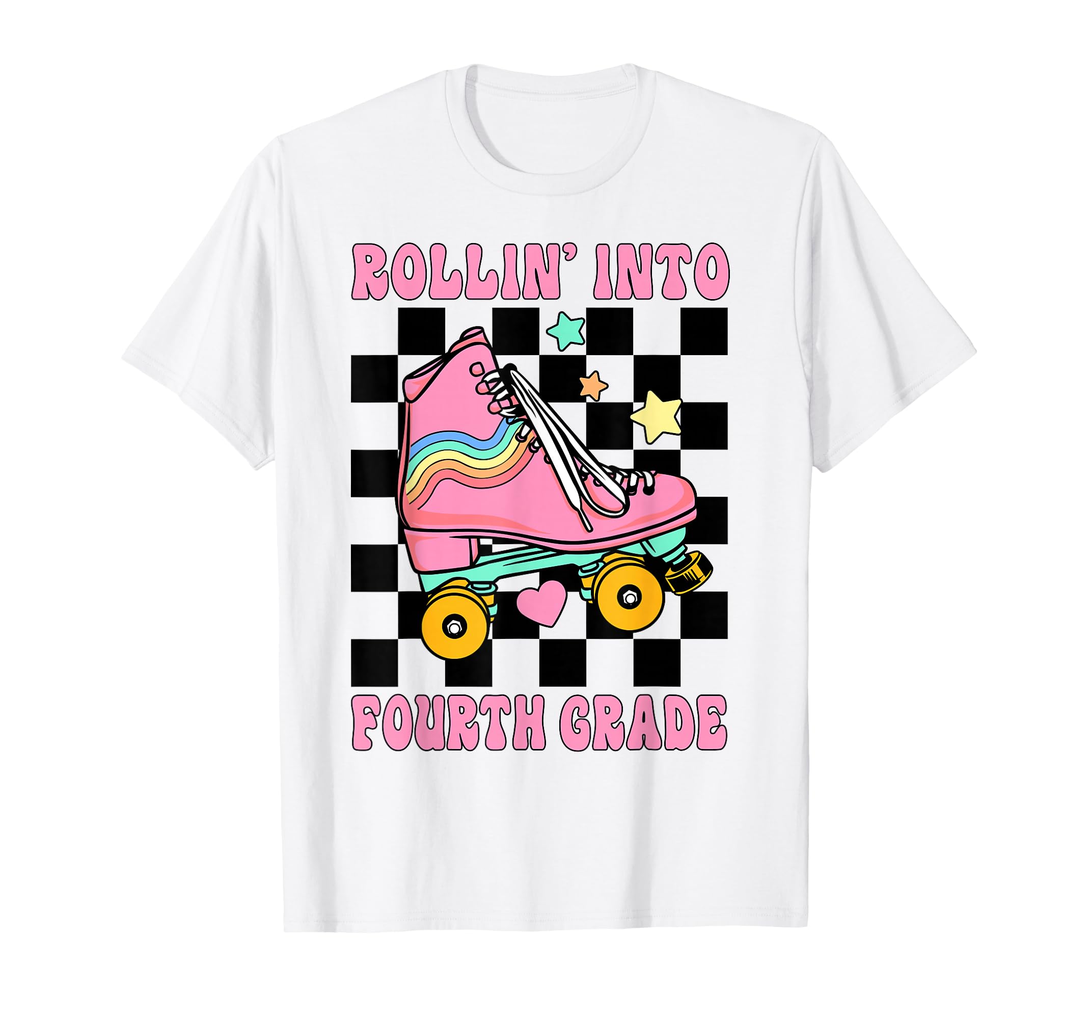 Rolling Into Fourth Grade Roller T-Shirt - Casual Everyday Wear for Adults - T-Shirt, Sweatshirt, Hoodie