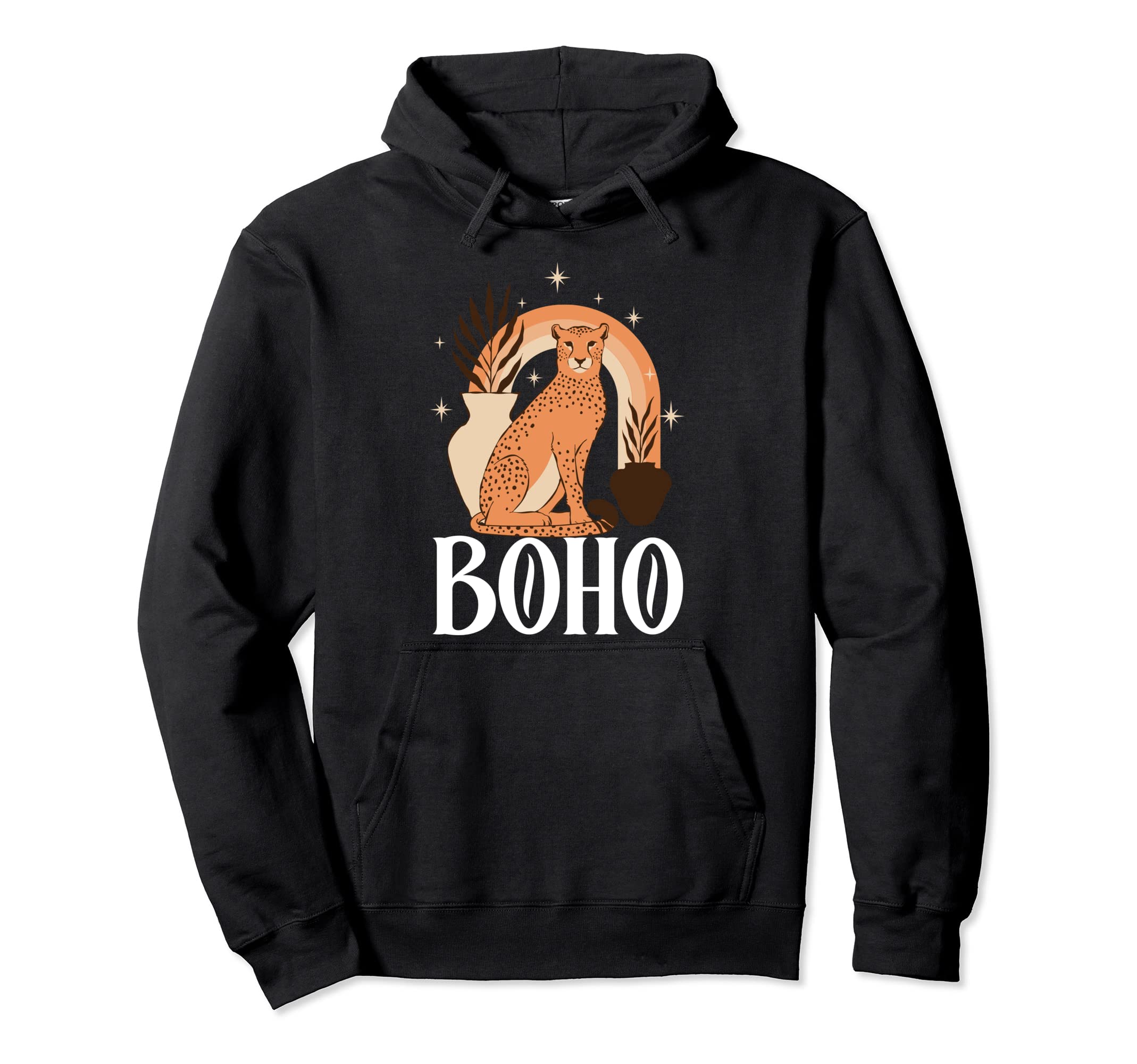 Cheetah Pattern Tiger Boho Bohemian Hoodie - Custom Art Print Men Women - T-Shirt, Sweatshirt, Hoodie