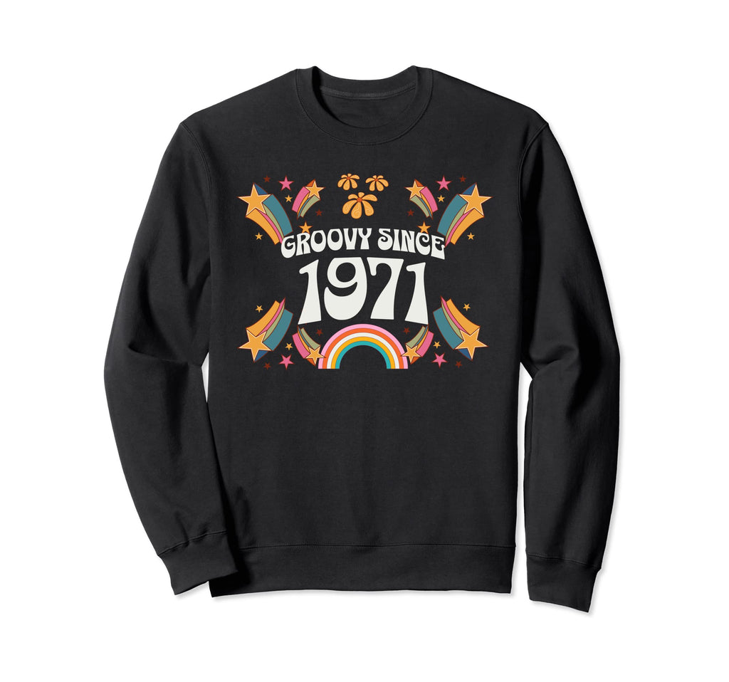 Groovy Since 1971 Birthday Flower Sweatshirt - Graphic Print for Adults - T-Shirt, Sweatshirt, Hoodie