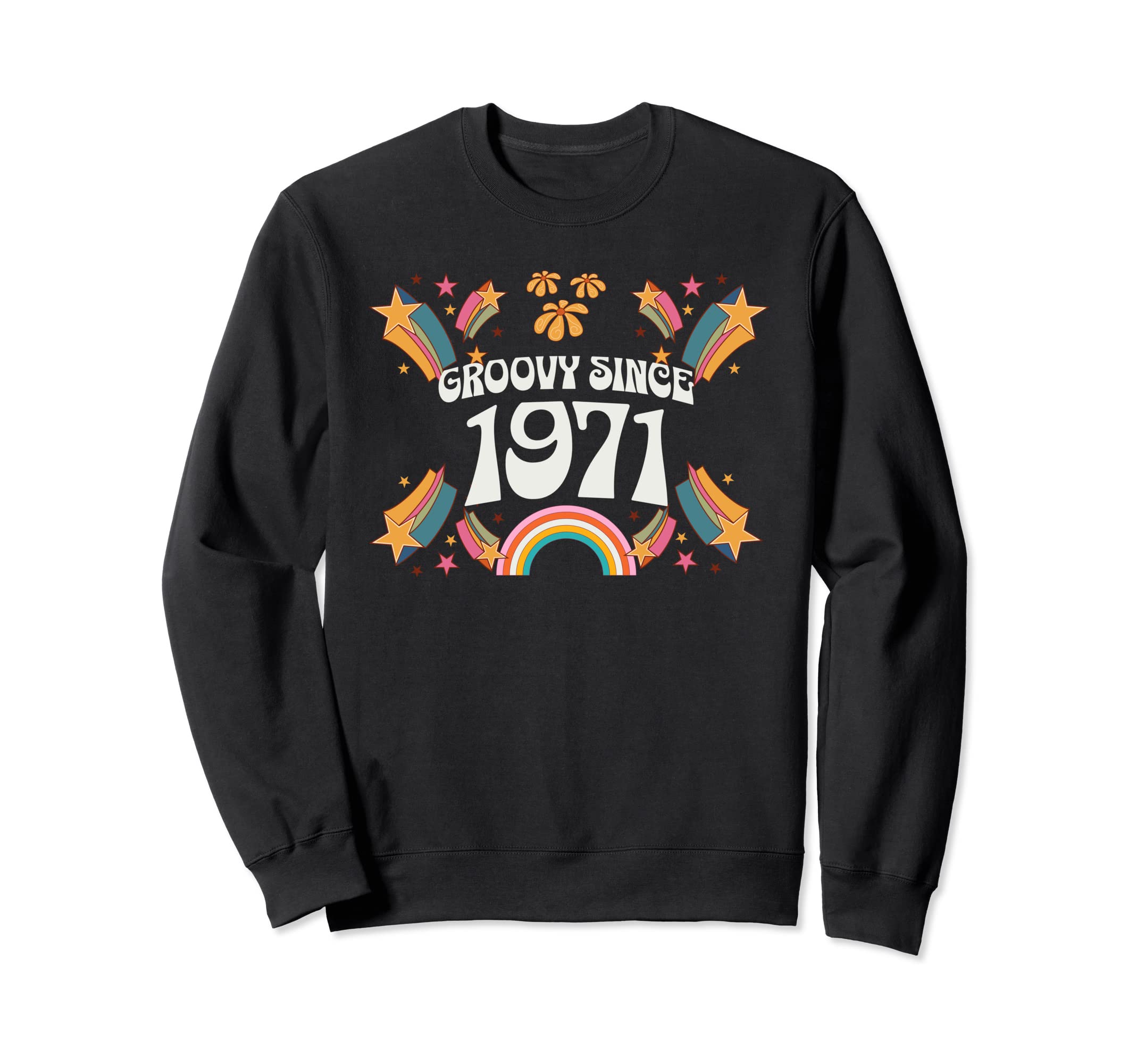 Groovy Since 1971 Birthday Flower Sweatshirt - Graphic Print for Adults - T-Shirt, Sweatshirt, Hoodie