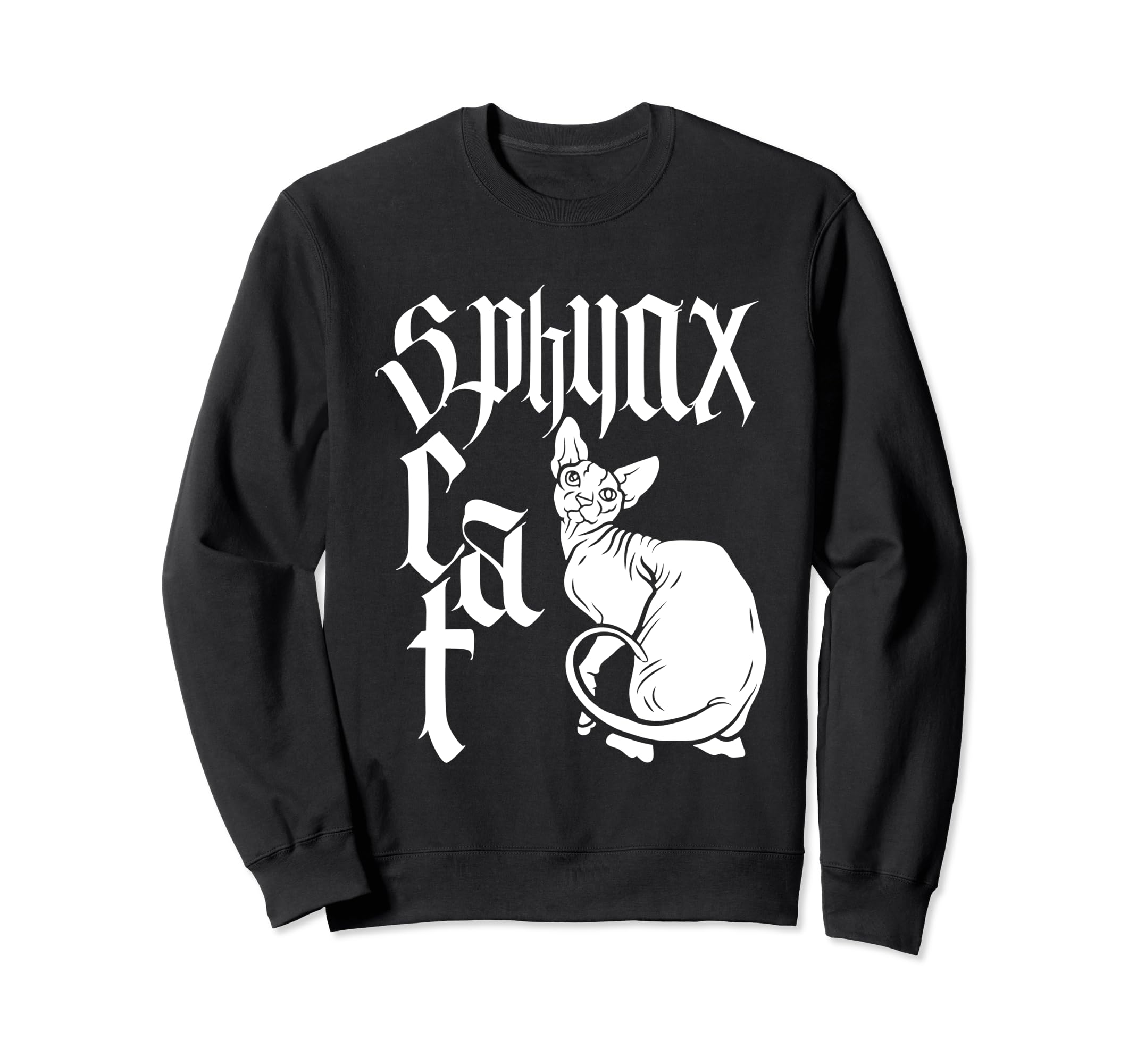 Sphynx Cat Y2K Aesthetic Grunge Sweatshirt - Graphic Print Unisex - T-Shirt, Sweatshirt, Hoodie