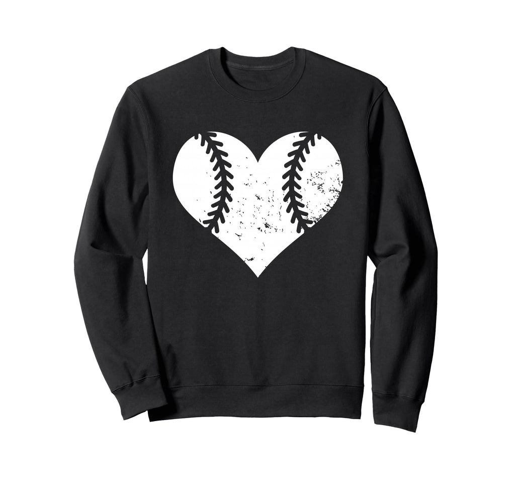 Baseball Heart Funny Baseball Sweatshirt - Fun Novelty Design Unisex - T-Shirt, Sweatshirt, Hoodie