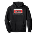 Nostalgic Music Lovers Art Cassette Tape Hoodie - Unique Graphic Unisex - T-Shirt, Sweatshirt, Hoodie