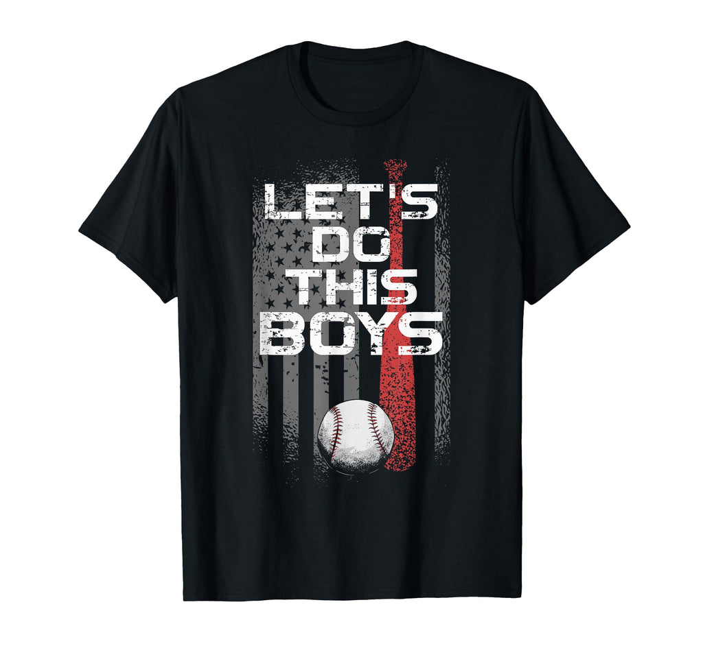 Baseball Fan Batter American Flag Lets T-Shirt - Custom Art Print Unisex - T-Shirt, Sweatshirt, Hoodie