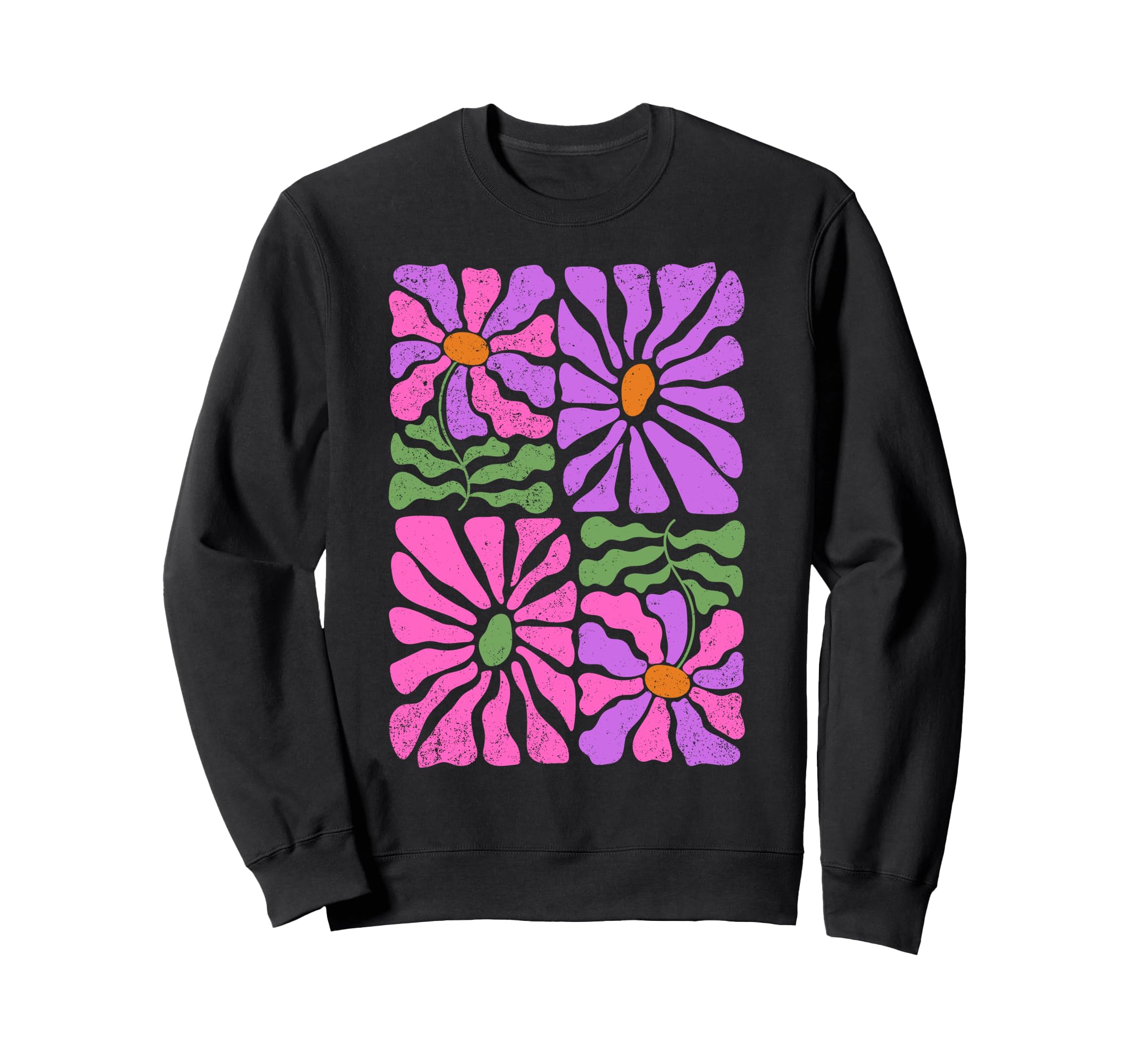 Boho Abstract Flowers Sweatshirt - Graphic Print Men Women - T-Shirt, Sweatshirt, Hoodie