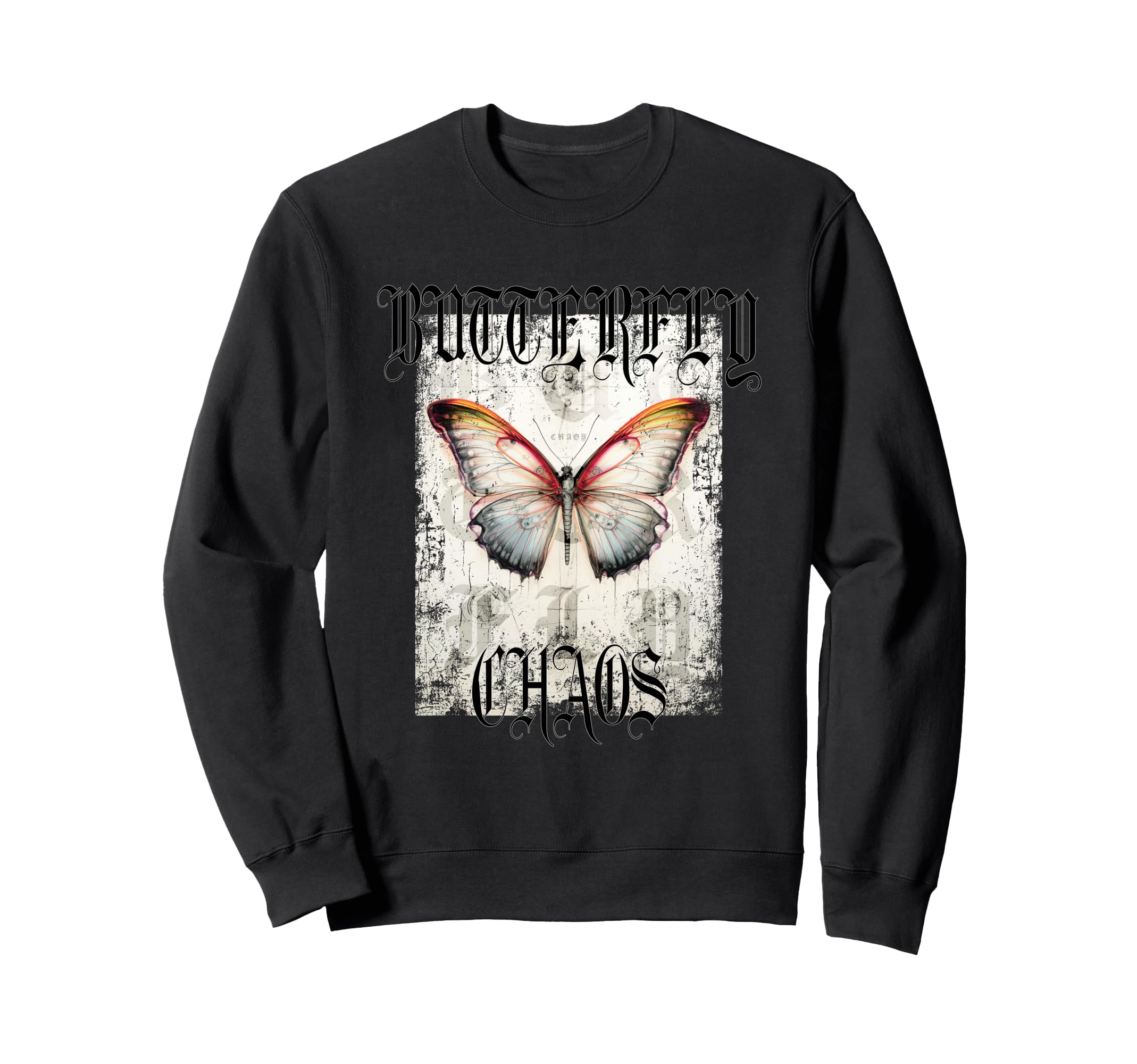 Y2K Streetwear Butterfly Sweatshirt - Custom Art Print Unisex - T-Shirt, Sweatshirt, Hoodie