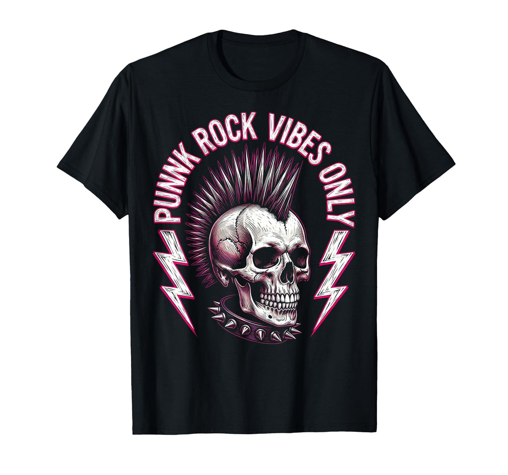 Punk Rock Vibes Only Bold Womens T-Shirt - Aesthetic Graphic for Adults - T-Shirt, Sweatshirt, Hoodie