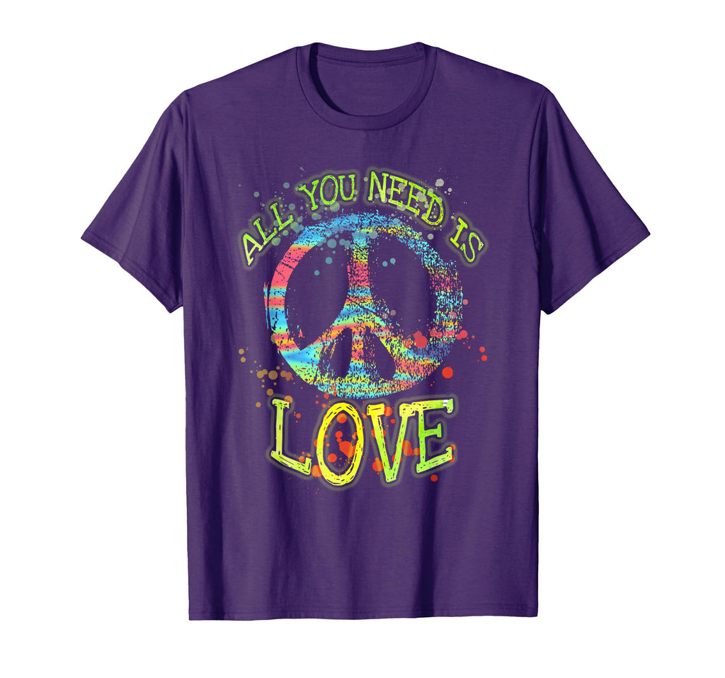 All You Need Is Love Hippie T-Shirt - Graphic Print for Adults - T-Shirt, Sweatshirt, Hoodie