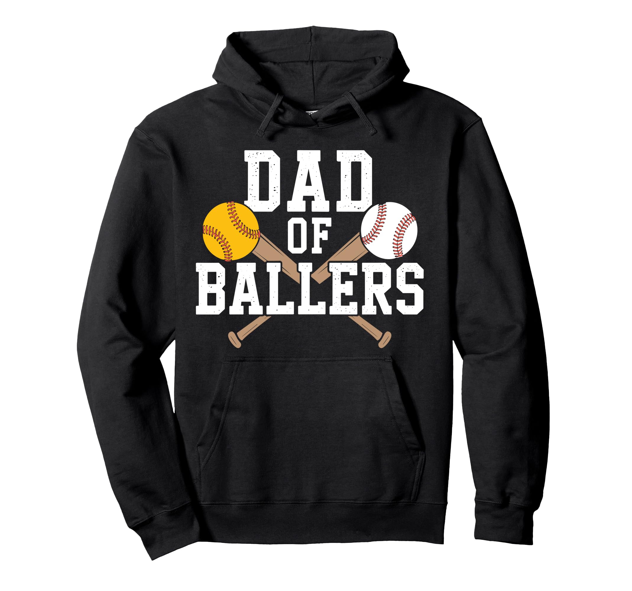 Dad Ballers Dad Baseball And Hoodie - Fun Novelty Design for Adults - T-Shirt, Sweatshirt, Hoodie