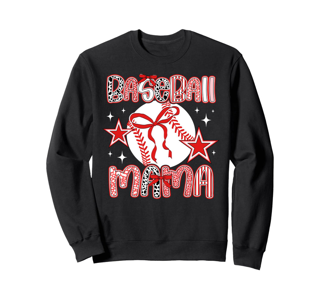 Baseball Mama Coquette Baseball Sweatshirt - Minimalist Print for Adults - T-Shirt, Sweatshirt, Hoodie