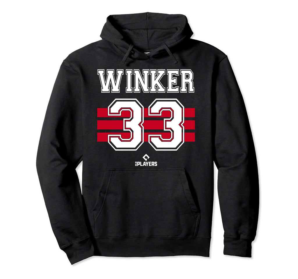 Jesse Winker 33 Cincinnati Ohio Baseball Hoodie - Graphic Print for Adults - T-Shirt, Sweatshirt, Hoodie