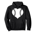 Baseball Heart Mom Dad Funny Hoodie - Fun Novelty Design Men Women - T-Shirt, Sweatshirt, Hoodie