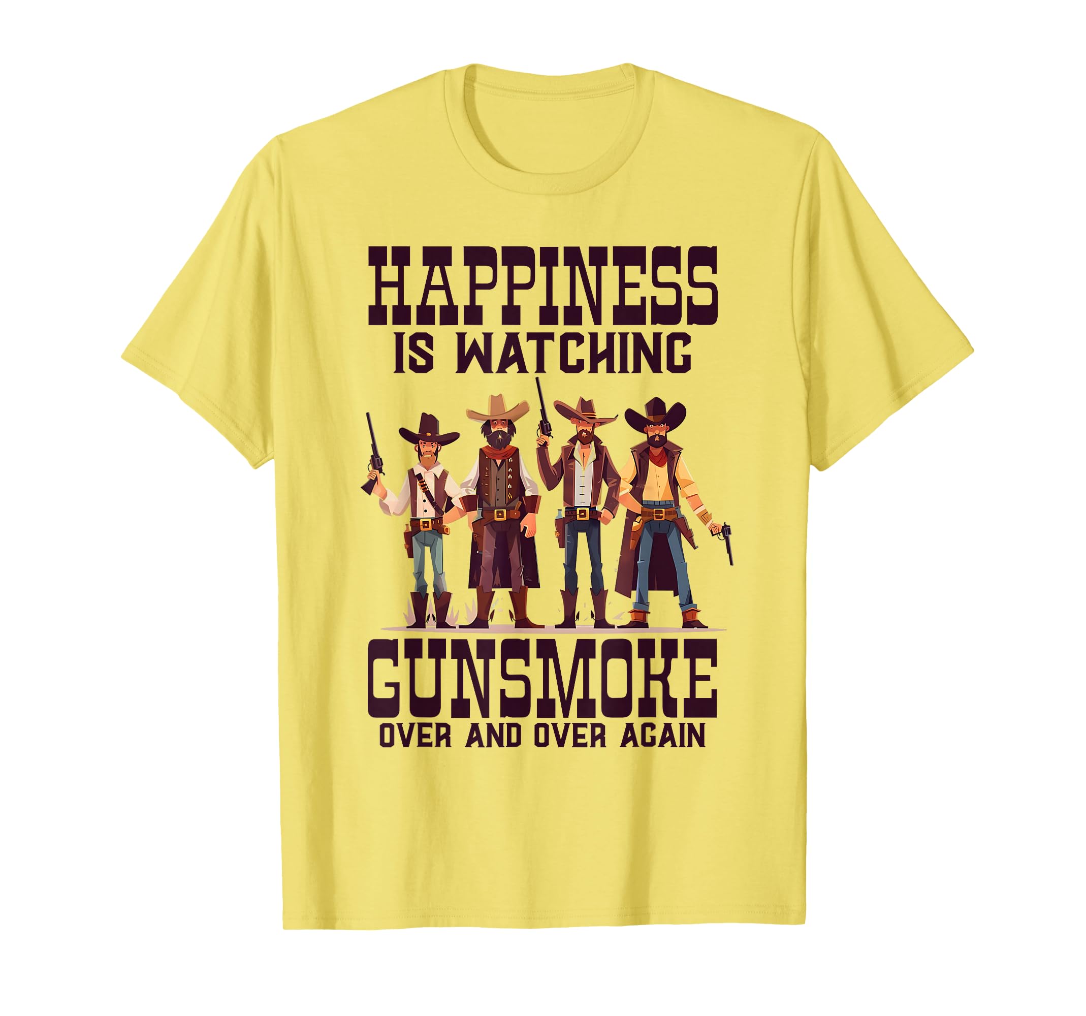 Watching Gunsmoke Over And Over T-Shirt - Streetwear Style for Adults - T-Shirt, Sweatshirt, Hoodie