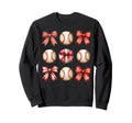 Coquette Bow Baseball Baseball Mama Sweatshirt - Trendy Graphic Men Women - T-Shirt, Sweatshirt, Hoodie