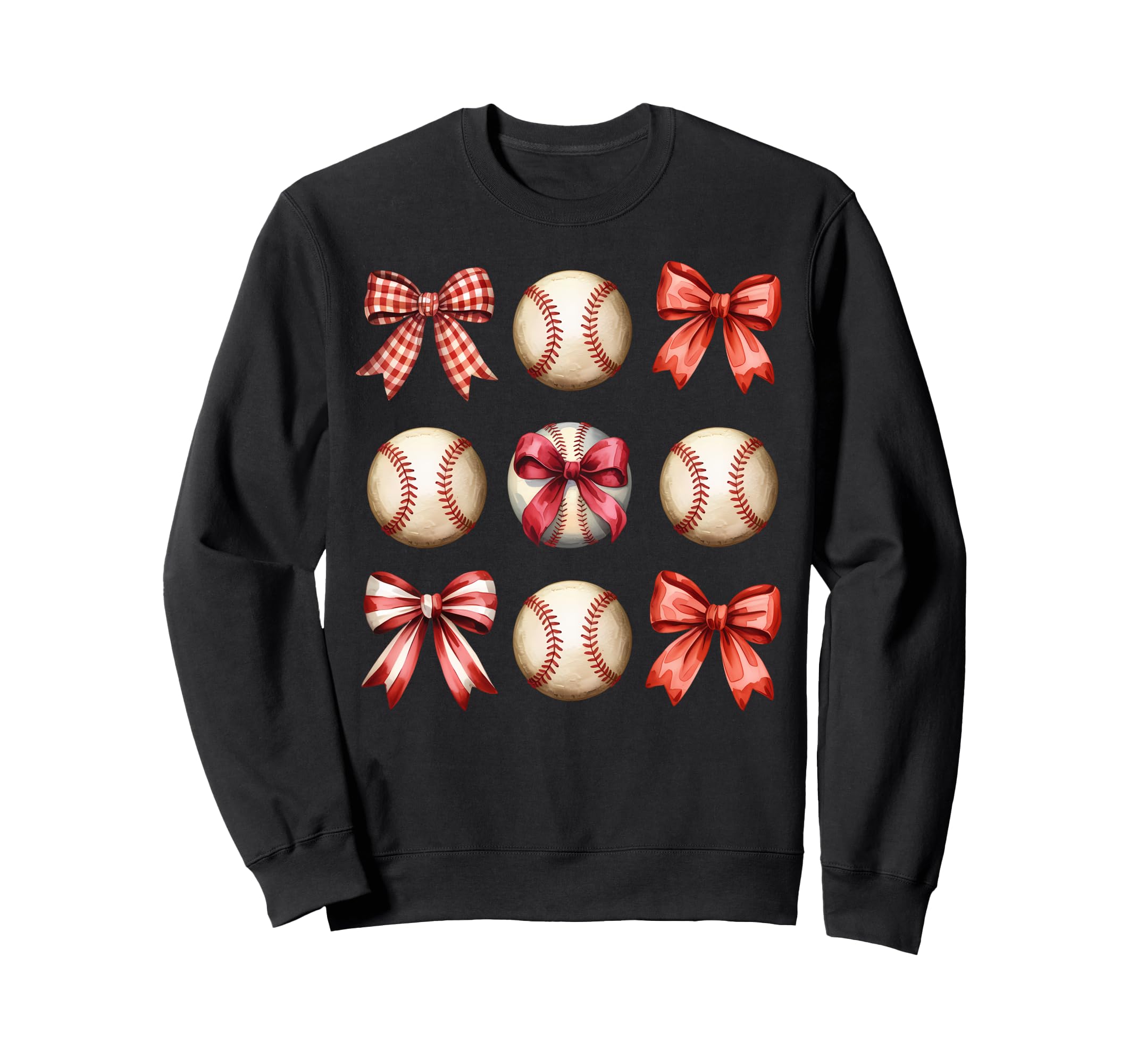 Coquette Bow Baseball Baseball Mama Sweatshirt - Trendy Graphic Men Women - T-Shirt, Sweatshirt, Hoodie