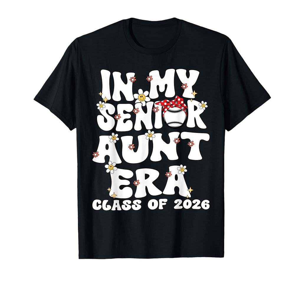 My Senior Aunt Era Groovy Baseball T-Shirt - Streetwear Style Men Women - T-Shirt, Sweatshirt, Hoodie