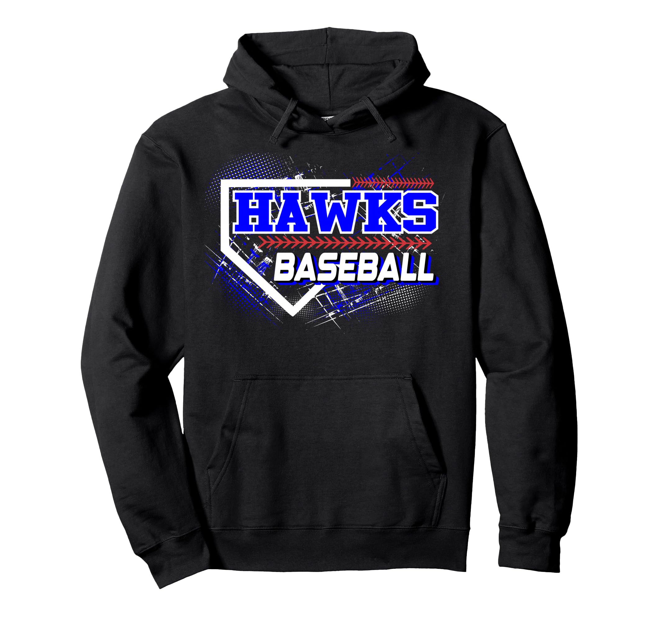 Hawks Baseball Home Plate Blue Hawk Hoodie - Unique Graphic Men Women - T-Shirt, Sweatshirt, Hoodie