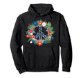 Peace Love Hippie Costume 60S 70S Hoodie - Fun Novelty Design Unisex - T-Shirt, Sweatshirt, Hoodie