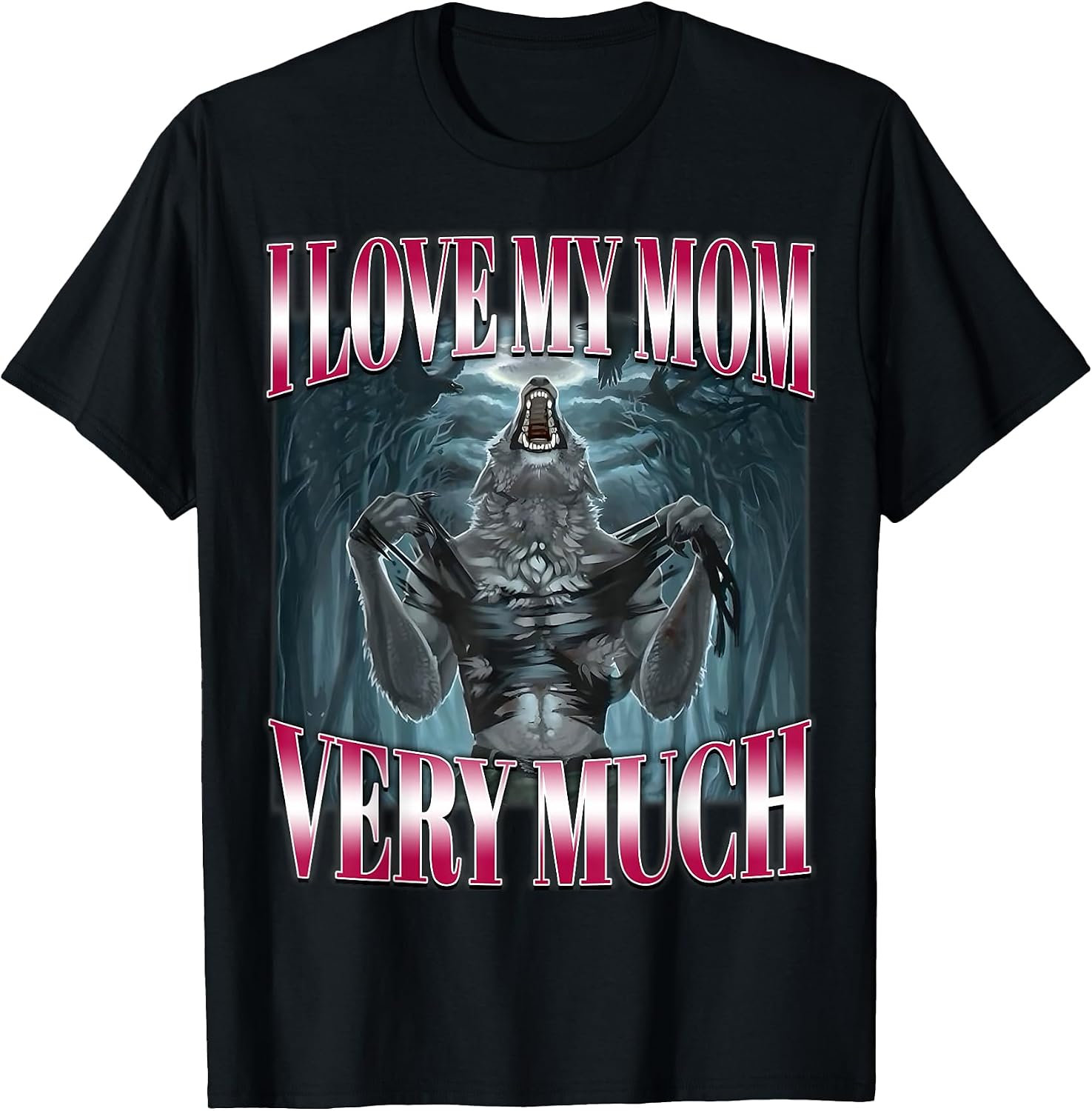 Funny Internet Meme For Men Women Kids Alpha Wolf - Adult & Kids T-Shirts, Sweatshirts & Hoodies apparel design preview 1