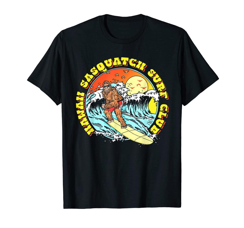 Hawaii Sasquatch Surf Club Funny T-Shirt - Custom Art Print Men Women - T-Shirt, Sweatshirt, Hoodie