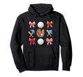 Baseball Mom Coquette Bow Mothers Day Hoodie - Graphic Print for Adults - T-Shirt, Sweatshirt, Hoodie