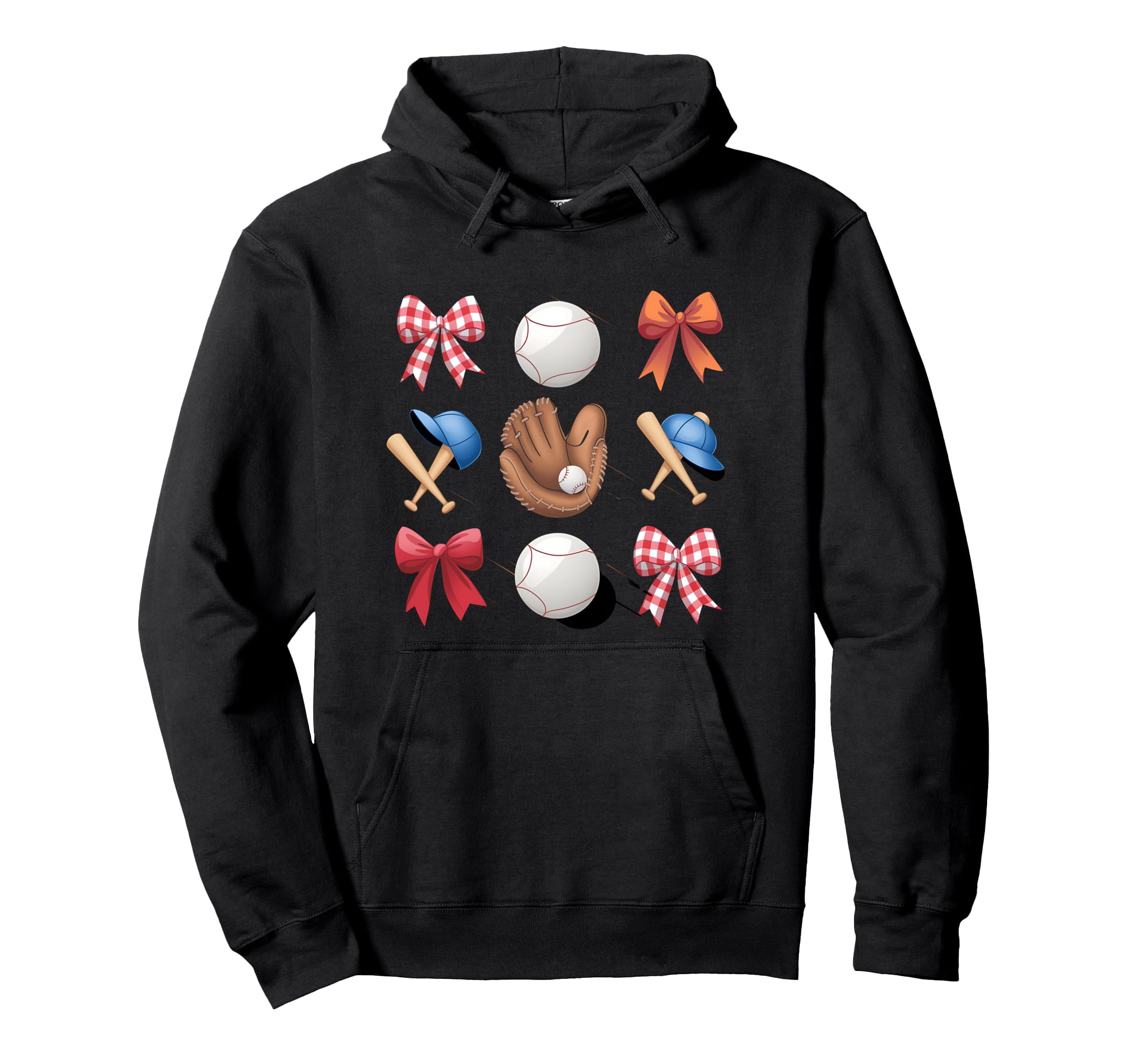 Baseball Mom Coquette Bow Mothers Day Hoodie - Graphic Print for Adults - T-Shirt, Sweatshirt, Hoodie