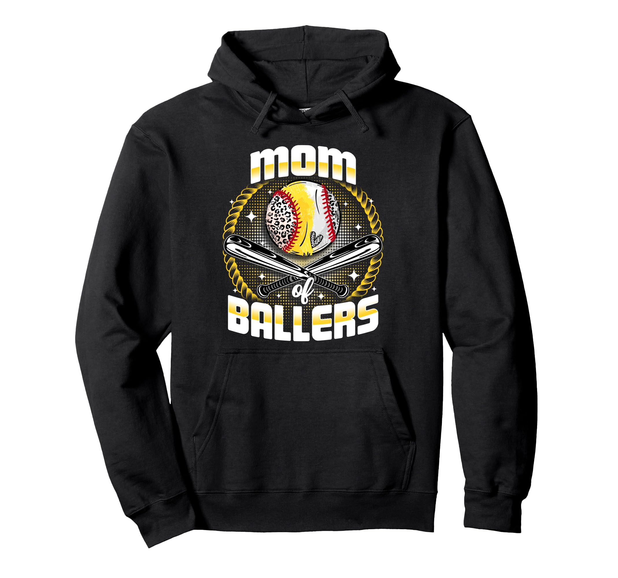 Baseball Softball Mom Ballers Mothers Day Hoodie - Graphic Print Unisex - T-Shirt, Sweatshirt, Hoodie