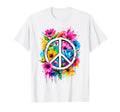 Love Peace Flower Power Peace Sign T-Shirt - Custom Art Print Men Women - T-Shirt, Sweatshirt, Hoodie