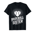 Proud Baseball Sister Heart Bat T-Shirt - Trendy Graphic Unisex - T-Shirt, Sweatshirt, Hoodie