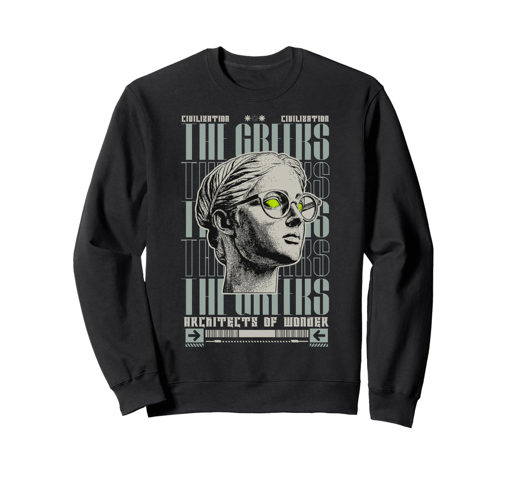 Y2K Greeks Bold Urban Graffiti Sweatshirt - Aesthetic Graphic Men Women - T-Shirt, Sweatshirt, Hoodie