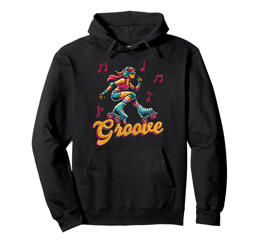 Roller Skating Skate 1970S Groove Hoodie - Custom Art Print for Adults - T-Shirt, Sweatshirt, Hoodie