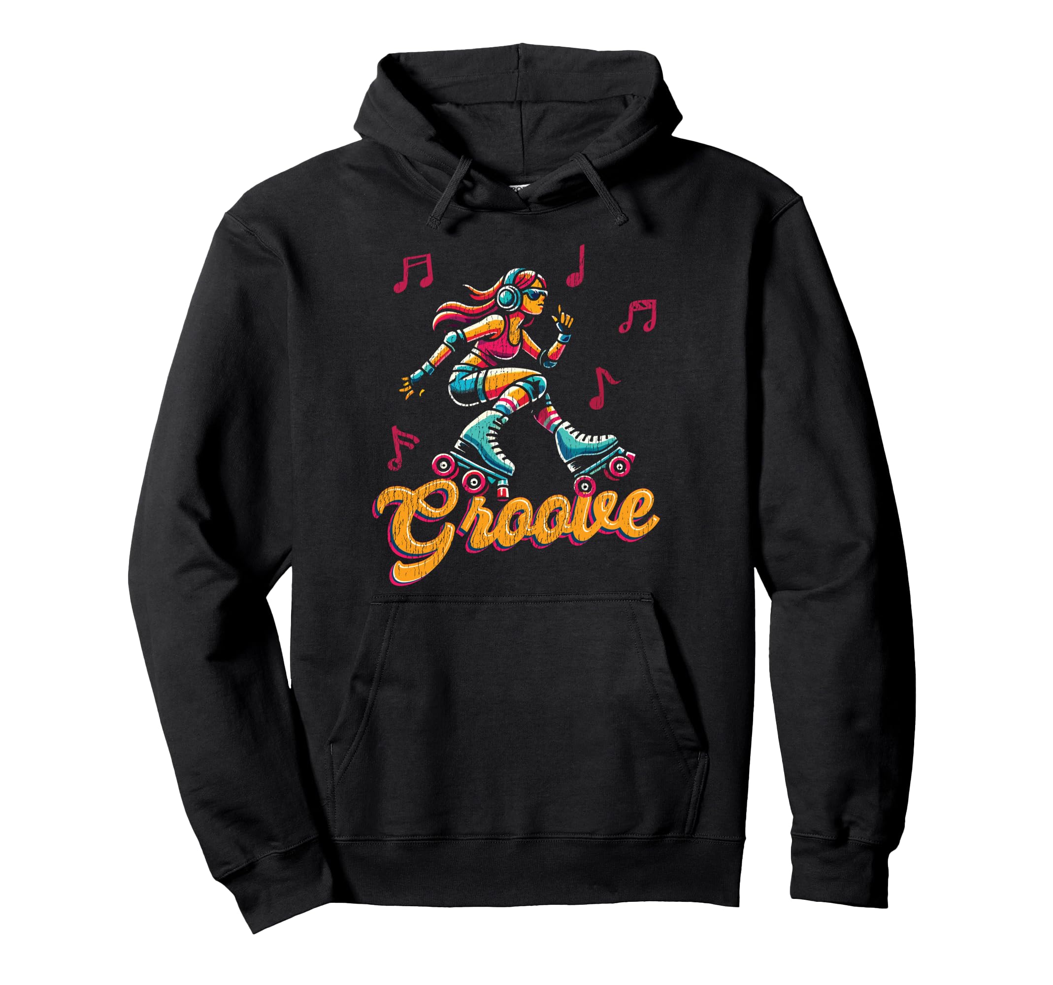 Roller Skating Skate 1970S Groove Hoodie - Custom Art Print for Adults - T-Shirt, Sweatshirt, Hoodie