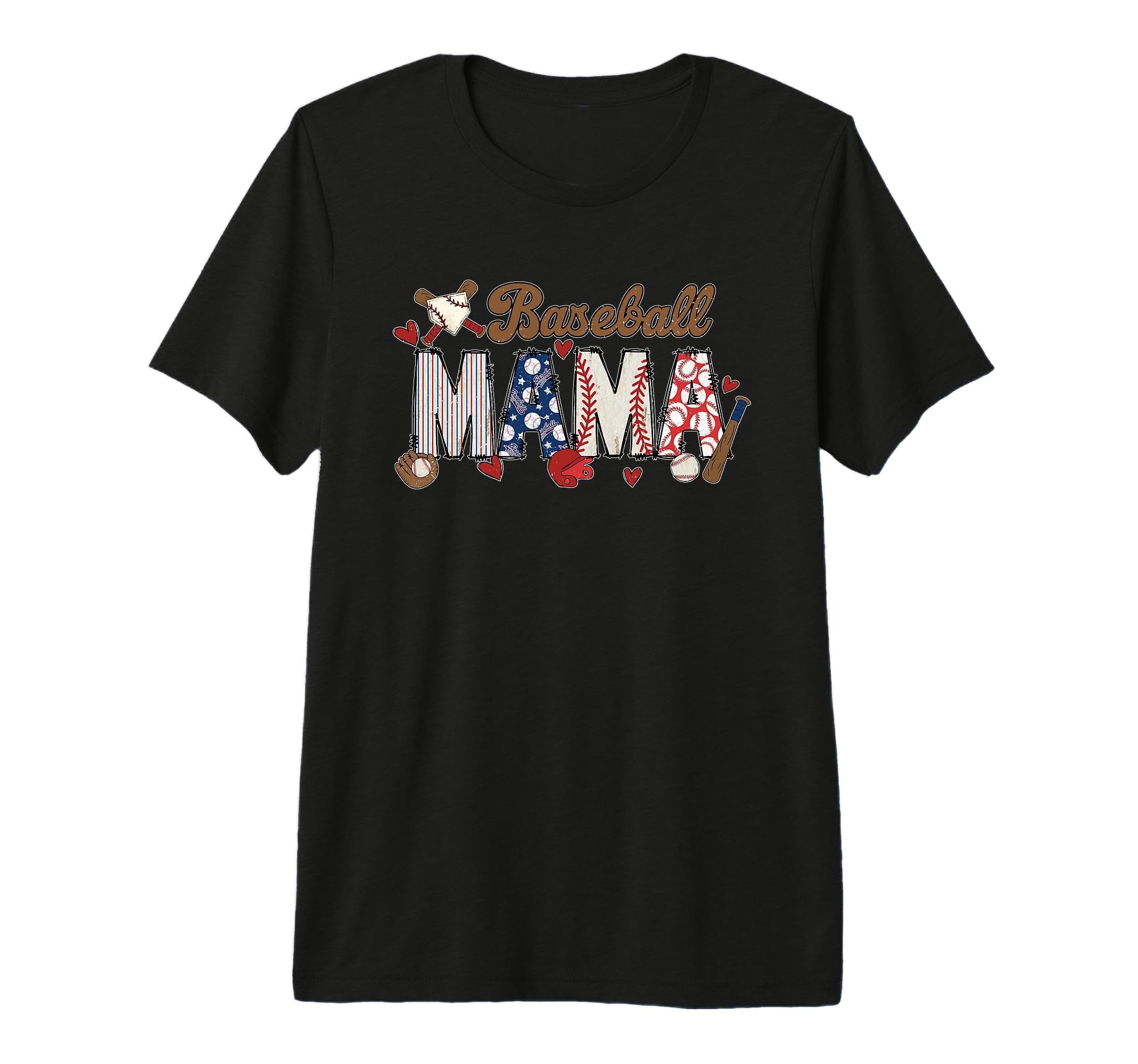 Fun Baseball Mama Sport Fans Tri T-Shirt - Aesthetic Graphic for Adults - T-Shirt, Sweatshirt, Hoodie
