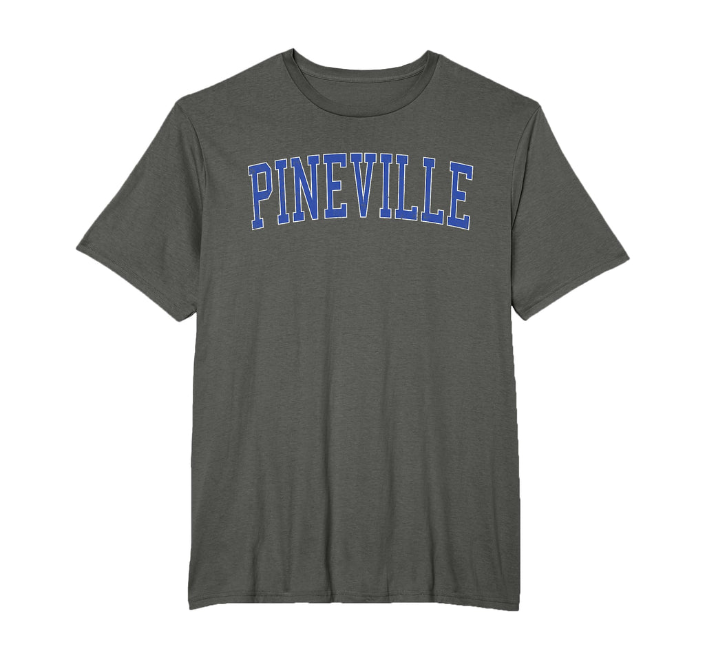 Pineville Nc Distressed Blue Varsity T-Shirt - Trendy Graphic Unisex - T-Shirt, Sweatshirt, Hoodie