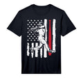 Baseball Batter American Flag Sports T-Shirt - Unique Graphic Men Women - T-Shirt, Sweatshirt, Hoodie