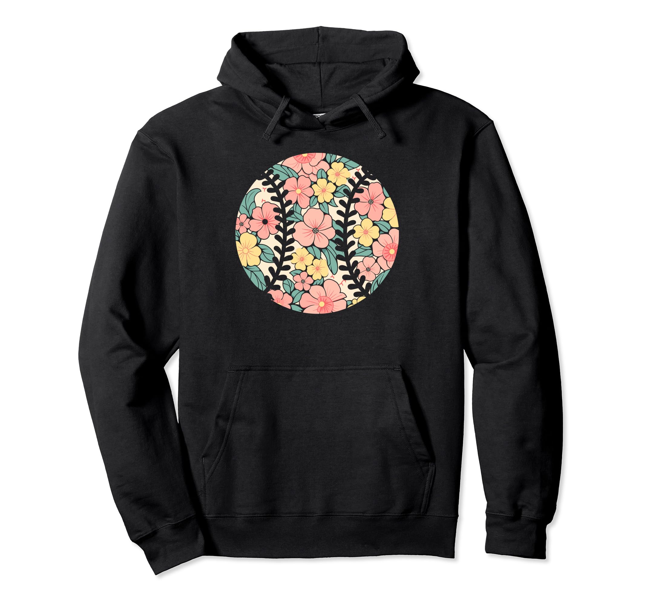 Floral Flower Baseball Player Mom Hoodie - Custom Art Print for Adults - T-Shirt, Sweatshirt, Hoodie