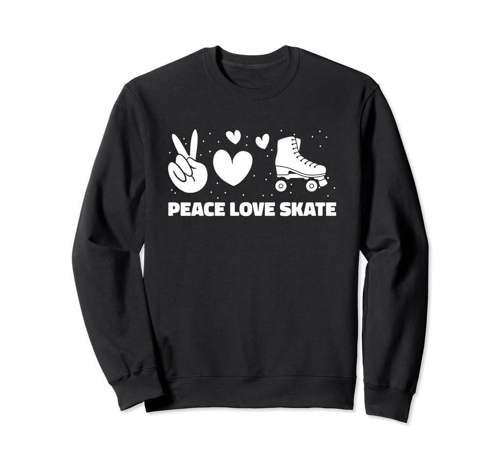 Roller Skating Skates Skater Peace Sweatshirt - Unique Graphic for Adults - T-Shirt, Sweatshirt, Hoodie